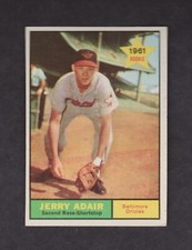 1961 Topps Baseball Card #71 Jerry Adair Baltimore Orioles EXMT O/C Vintage