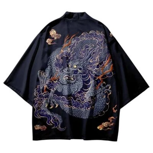 Men Women Japanese Style Kimono Anime Cosplay Traditional Kimono Cardigan - Picture 1 of 12