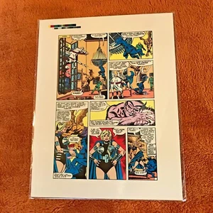 Don Heck Avengers Annual #4 Rare Production Art Pg 16 defenders valkyrie color!! - Bild 1 von 3