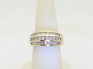 Natural Diamond Wedding Band Solid Gold Anniversary Stamp .98ctw 10k US 7 R1608 - Picture 1 of 10