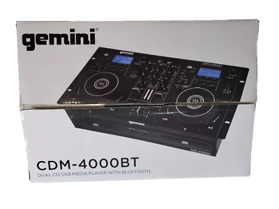 Gemini CDM-4000BT 2-Chan Dual CD/MP3/USB DJ Media Player Controller/Mixer System - Image 1 of 4
