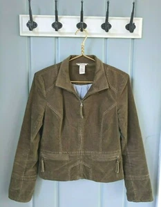 Chaqueta Blazer Sundance Mujer 2 XS Verde Pana Cremallera Completa Bolsillos Elásticos Forrados - Imagen 1 de 12