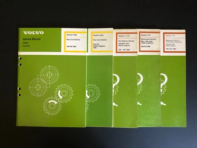 1985 Volvo 740 760 New Car Early Maintenance Service Manual Set Foto 1 de 4
