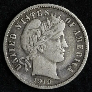 1910-S Barber Silver Dime XF E161 ZWFX - Picture 1 of 2