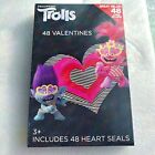 Trolls Poppy Branch Valentine Card Kit 48 Count w/ Heart Shaped Seals SHIPS FREE