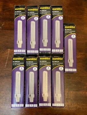 Lot Of (9) Sunlite 7w PL7/SP27k Compact Fluorescent 60020 2700K G23 Base - Image 1 of 4