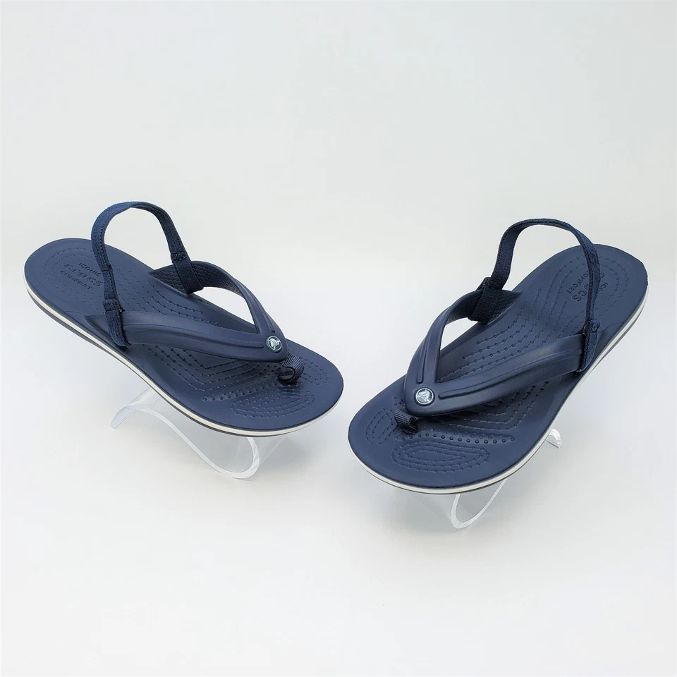 Crocs Crocband Correa Abatible Niños Pequeños Talla C13 Zapatos Azul Marino Sin Cordones Tanga Sandalias Foto 1 de 4