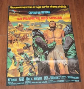Póster original de la película El planeta de los simios 1968 francés 22,5"x29,5" Charlton Heston - Imagen 1 de 12