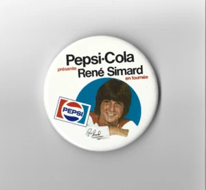 ANCIEN MACARON/ÉPINGLETTE DE RENÉ SIMARD EN TOURNÉE POUR PEPSI-COLA - Imagen 1 de 1