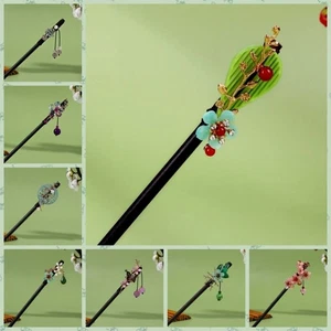 Chinese Wooden Hairpins Handmade Hair Stick Pins Hanfu Hair Fork for Hanfu - Picture 1 of 21