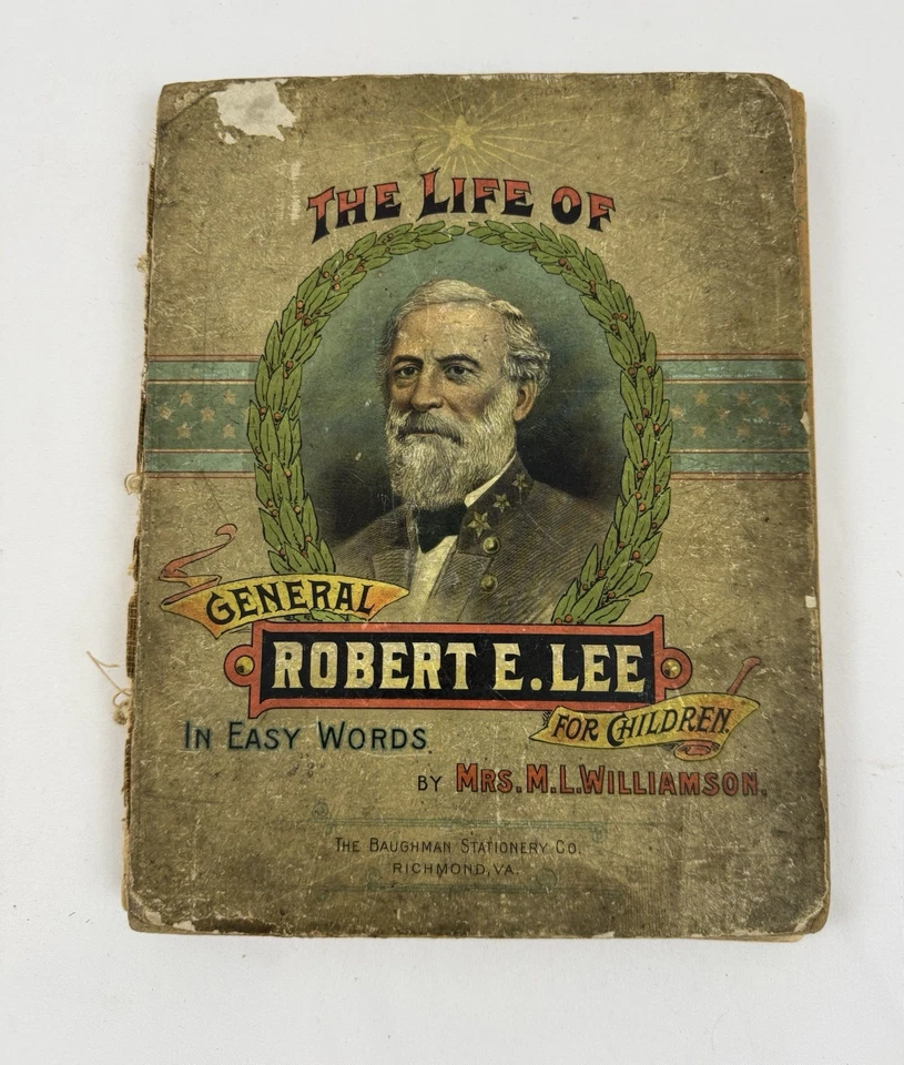 A VIDA DO GENERAL ROBERT E LEE LIVRO 1895 CONFEDERADO 4 CRIANÇAS ORIGEM MUITO RARA - Imagem 1 de 4