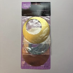 Metal Stamping Blanks 6 Piece 2 Each copper, brass and silver Metal Pendants - Picture 1 of 9