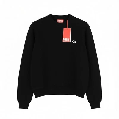 DIESEL F-Reggy-Doval Mujer Sudadera XS Negro Pullover Crew Manga Larga PVP175 Foto 1 de 4