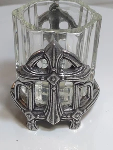 Vtg 1998 Carson Pewter Celtic Cross Votive With Candle Jar Holder  - Picture 1 of 11