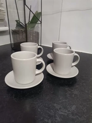 Tazas y platillos de café espresso IKEA 12011 X 4 gres gris/beige en muy buena condición descontinuado  Foto 1 de 4