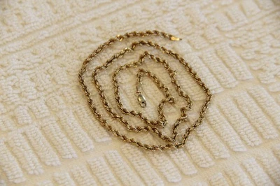 10KT Solid Yellow Gold Rope Necklace Chain 10K 20.5 inch - Image 1 of 4