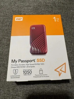 Western Digital My Passport SSD 1TB  Red WDBAGF0010BRD-WESN - Image 1 of 4
