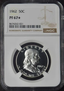 1962 Franklin Silver Half Dollar - NGC PF67 * Star - ✪COINGIANTS✪ - Picture 1 of 2