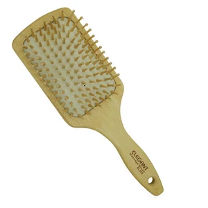 Wooden Bristle Cushion Paddle Hair Brush - Picture 1 of 2