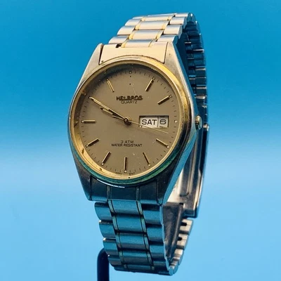 HELBROS CITIZEN 2105 Vintage Men’s Quartz Bracelet Wristwatch Day Date Working - Image 1 of 4