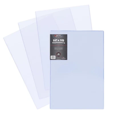 12x18 Topload Holder - 10ct | Rigid Plastic Protection for 12x18 Lithographs,... - Image 1 of 4
