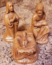Vintage 3 Piece Nativity Set Mary Joseph Baby Jesus