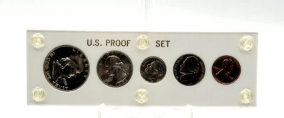 1951 Proof Set 5 Coins in White Hard Case Holder - Image 1 of 4