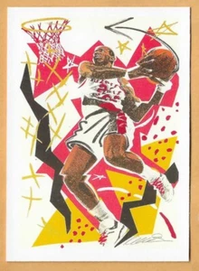 CLYDE DREXLER PORTLAND TRAIL BLAZER LISTA DI CONTROLLO #376 CERCHI NBA 1990-91 - Foto 1 di 2