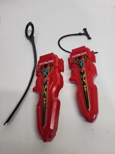 2x Beyblade Burst Evolution Hasbro Xcalius Red Sword Launchers Two  Ripcords - Picture 1 of 24