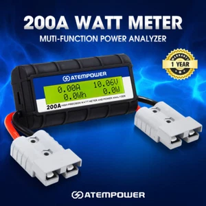 200 AMP Digital Volt Watt Meter Caravan 4x4 Camping Solar 12V Ammeter Voltmeter - Picture 1 of 9