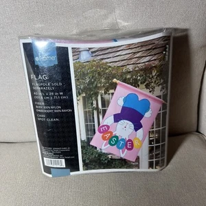 New Easter Flag Easter Bunny Eggs 40 x 28 In Fun Spring Yard House Decor - Picture 1 of 8