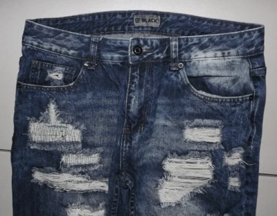 CJ VAQUEROS NEGROS DESGASTADOS MUJER 32 X 32 SKINNY FLEX V481 Foto 1 de 3