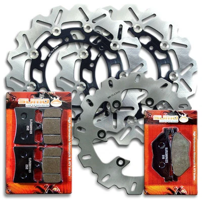 Rotor de disco de freno delantero + trasero de acero inoxidable Yamaha + pastillas TDM 900 [2002-2014] Foto 1 de 4