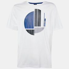 Boss by Hugo Boss White Graphic Print Cotton T-Shirt 3XL