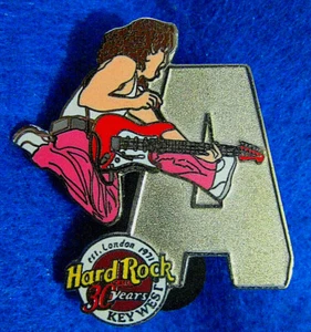 KEY WEST FLORIDA EDDIE VAN HALEN EVH MUSICIAN LETTER A SERIES Hard Rock Cafe PIN - Picture 1 of 1