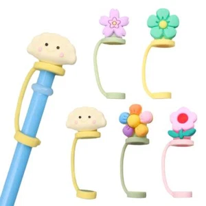 Straw Cover Silicone Reusable Drinking Dust Plug Airtight Tips Accessories W0U7 - Picture 1 of 13