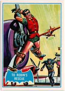 Batman 1989 Topps (1966 Deluxe Reissue Edition) Card #11B - To Robin's Rescue - Picture 1 of 2
