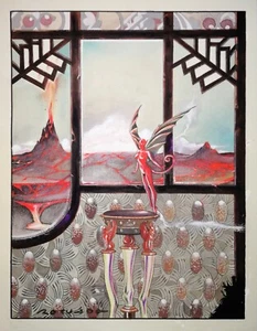 MASSIMO ROTUNDO - Tavola originale  "Ex Libris eroticis" IV di copertina  - Imagen 1 de 1