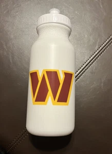 Washington Commanders Water Bottle New White with W Logo NFL Official Licensed - Picture 1 of 2