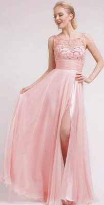 BLUSH COCKTAIL PROM BRIDESMAIDS GALA HOMECOMING FORMAL DRESS BALL GOWN SZ 8 - Image 1 of 4