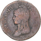[#340171] Coin, France, Dupré, Decime, An 8, Metz, Vf, Copper, Gadoury:187, A