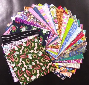 (100) 5" Squares - Mixed Colorful Prints - NO Duplicates - 100% Cotton 5277 - Picture 1 of 5