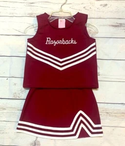 Childs 2T-12 Cardinal Razorbacks Logo Cheerleading Cheerleader Uniform Set NWT - Picture 1 of 2