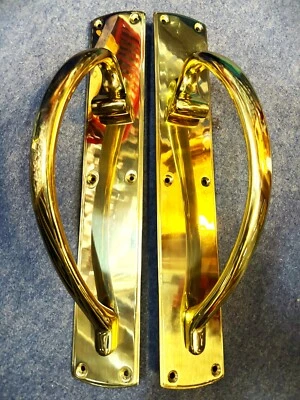 Elegant Pub  / hotel door pull handles 18"X3" sold as pair - Image 1 of 2
