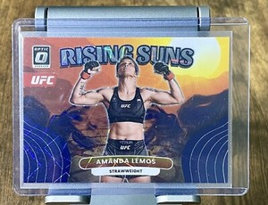 2023 Donruss Optic UFC Amanda Lemos 35/99 Purple Velocity Prizm Rising Suns #15
