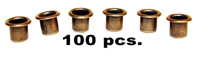 100pc. Antique Copper 1/4" Vintage-Style Guitar Tuner Bushings/Ferrules - Image 1 of 2