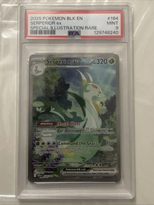 2025 POKEMON BLK EN-BLACK BOLT SPECIAL ILLUSTRATION RARE #164 SERPERIOR EX PSA 9 - Picture 1 of 2