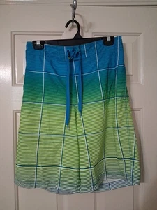 OP Men's SZ S (28-30) Multicolor Boardshorts/Swim Trunks Zip Pocket - Picture 1 of 6