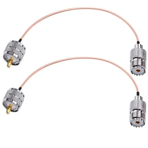 UHF Kabel RG316 SO239 Stecker auf Buchse RF Koaxialkabel 8 Zoll (20cm) PL259 Jumper... - Bild 1 von 8