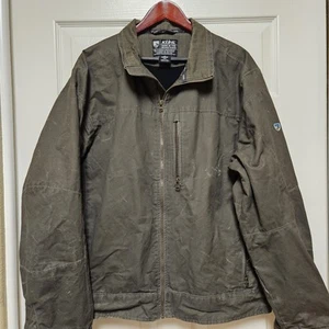 Kuhl Mens XXL Green Burr Insulated Full Zip Jacket Vintage Patina Dye Mountains - Picture 1 of 10